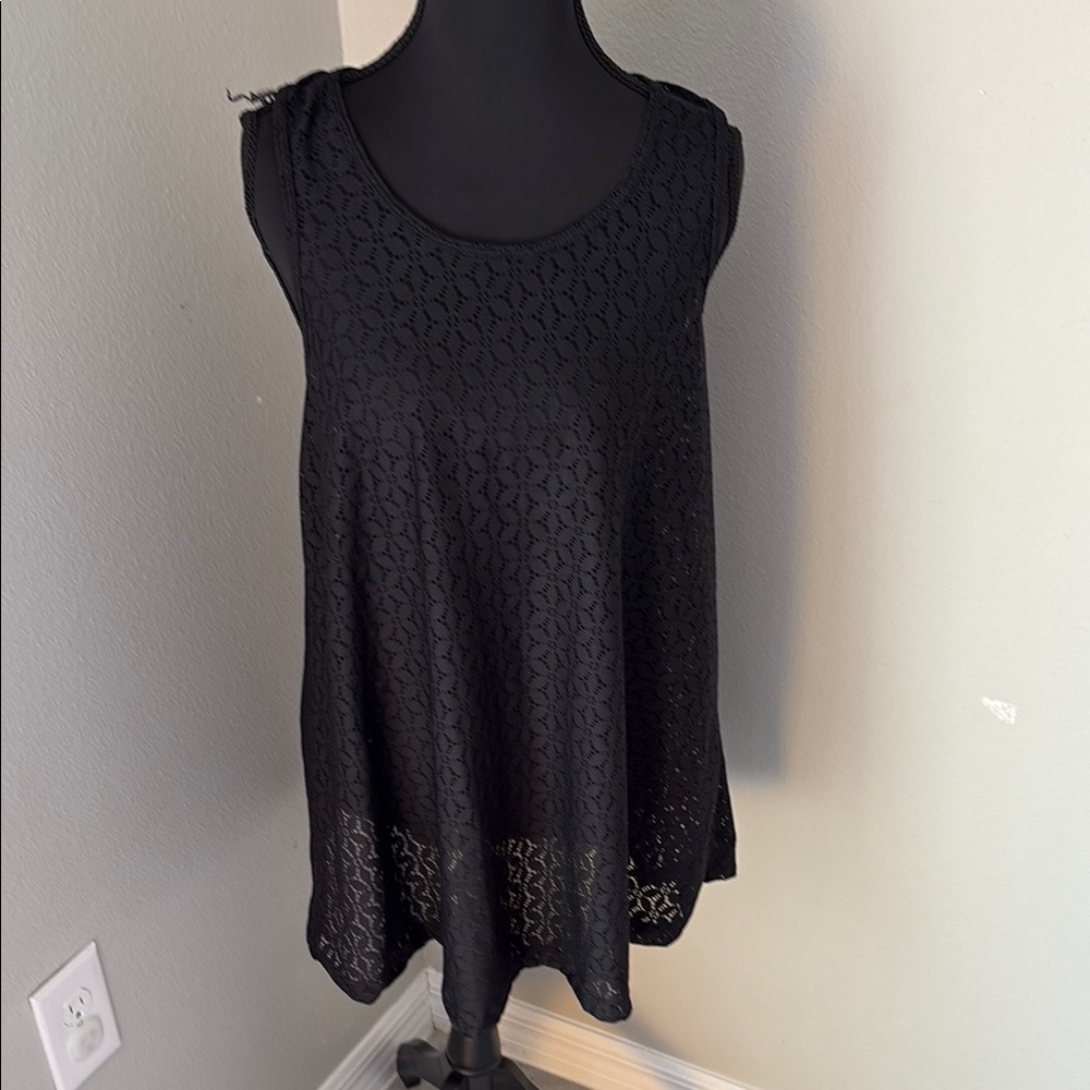 Justice Black Lace Tank Top